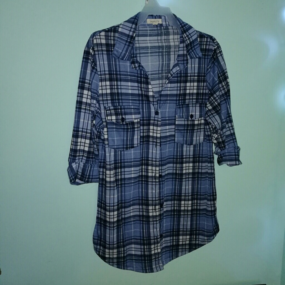 Soft blue flannel